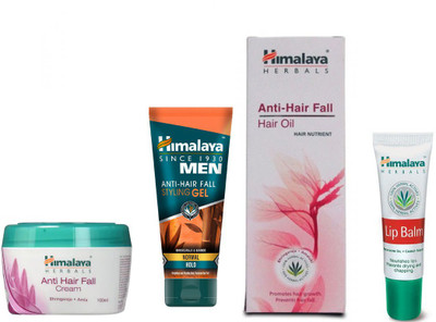 Himalaya anti hair fall gel, anti hair fall oil, anti hair fall cream(Set of 4)