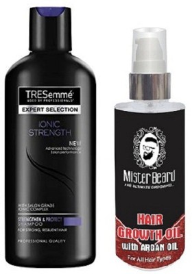 

MISTER BEARD ARGAN GROWTH HAIR OIL WITH TRESEMME IONIC SHAMPOO(Set of 2)