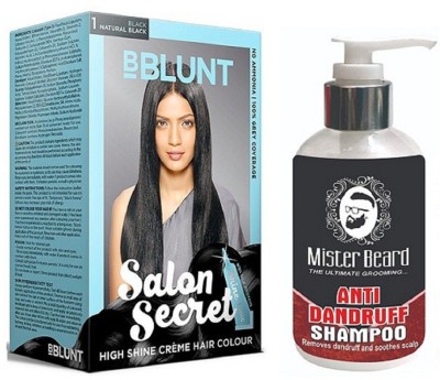 

MISTER BEARD ANTI DANDRUFF SHAMPOO WITH BBLUNT NATURAL BLACK (1) HAIR COLOUR(Set of 2)