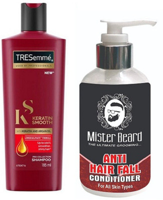 

MISTER BEARD ANTI HAIR FALL CONDITIONER WITH TRESEMME KERATIN SHAMPOO(Set of 2)
