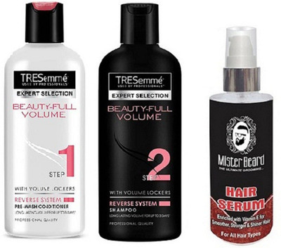 

MISTER BEARD HAIR SERUM WITH TRESEMME BEAUTY FULL SHAMPOO, CONDITIONER(Set of 3)
