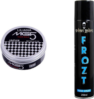 

Liliana Hair Styler Hair wax 150gm & Urban Gabru Frozt Extreme Hold Hair Spray for Women and Men - 250 ml Hair Styler(Set of 2)