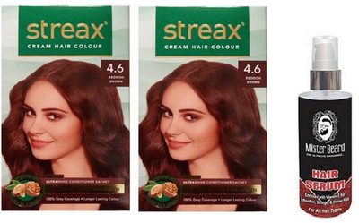 

MISTER BEARD HAIR SERUM WITH STREAX REGULAR REDDISH BROWN (4.6) X 2(Set of 3)