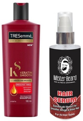 

MISTER BEARD HAIR SERUM WITH TRESEMME KERATIN SHAMPOO(Set of 2)