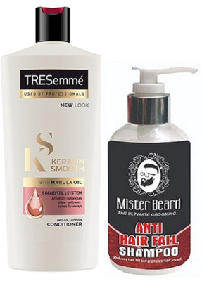 

MISTER BEARD ANTI HAIR FALL SHAMPOO WITH TRESEMME KERATIN CONDITIONER(Set of 2)