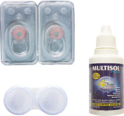

Crystal voilet coloured Contact lenses with Case & solution Monthly Contact Lens Quaterly Contact Lens(0, voilet, Pack of 1)