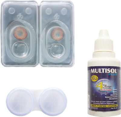 

Crystal brown coloured Contact lenses with Case & solution Monthly Contact Lens Quaterly Contact Lens(0, brown, Pack of 1)