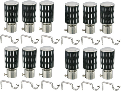 tajhardwaregallery Black Rod Rail Bracket Metal(Pack of 24)