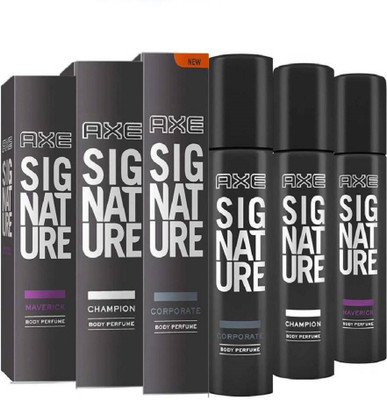 

AXE CHAMPION+CORPORATE+ MAVERICK BODY PERFUME 122 ML+122ml+122ml Deodorant Spray - For Men & Women(366 ml, Pack of 3)