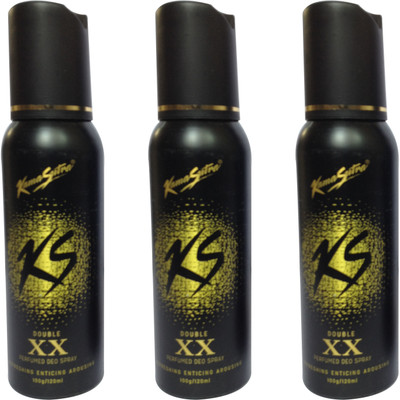 

KamaSutra Double XX (pack of 3) Perfume Body Spray - For Men & Women(120 ml, Pack of 3)