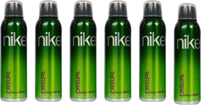 

Nike Casual (Pack of 6) Body Spray - For Men(1200 ml, Pack of 6)