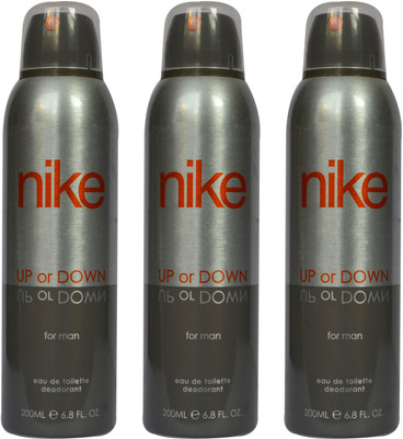 

Nike Up or Down (Pack of 3) Body Spray - For Men(600 ml, Pack of 3)