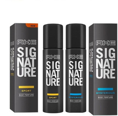 

AXE signature sport and MYSTERIOUS BODY PERFUME 122 ml +122ml Deodorant Spray - For Men(244 ml, Pack of 2)