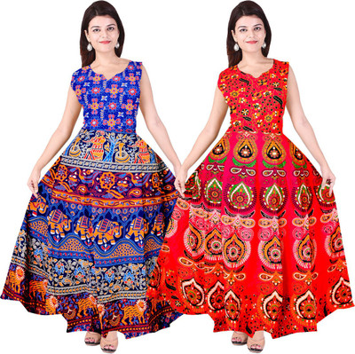Trendy Fab Women Maxi Multicolor Dress