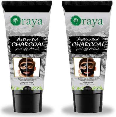 

ORAYA Activated Charcoal Peel Off Mask for Men & Women for Blackheads Removal, Skin Brightening, Anti Acne, Oil Control & For Glowing Skin 120gm(120 g)