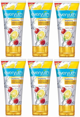 

Everyuth Naturals Face Wash Brightening LEMON & CHERRY 50g X 6 Face Wash(300 g)