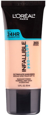 

L'Oréal Paris Infallible Pro-Glow Foundation, Nude Beige, 1 fl. oz. Foundation(Brown)