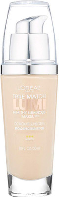 

L'Oréal Paris True Match Lumi Healthy Luminous Makeup, W1-2 Porcelain/Light Ivory, 1 fl. oz. Foundation(Brown)