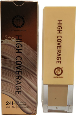 

colors queen High Coverage Foundation 24 Hours Lasting Moisturizer Concealer Brightening Skin For All Skin Type Smudgeproof Foundation(Ligh skin)