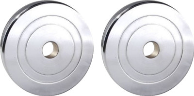 

L'AVENIR Premium Quality Steel Weight Lifting ( 4kg * 2) Silver Weight Plate(8 kg)