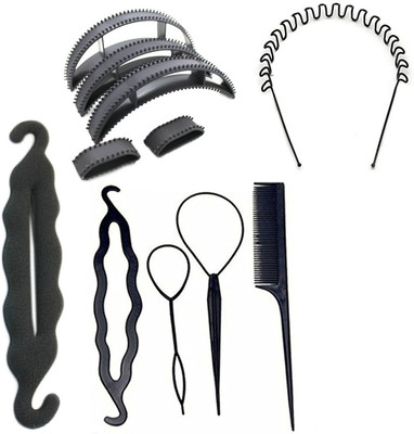 

GaDinStylo Pack of 11 Item Hair Accessory Set(Black)
