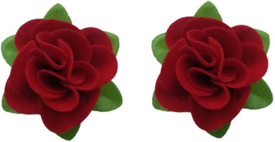 

GaDinStylo Fashion Red Fabric Rose Flower Hair Clip For Women ( Pack Of 2 ) Hair Clip(Red)
