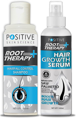 

POSITIVE Root therapy + Hair fall Control Shampoo & Hair Growth Serum for hair growth, Pack of 2(200 ml)