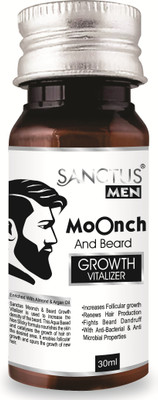 

SANCTUS Moonch & Beard GROWTH VITALIZER - 30ml ( Aqua Based & Non-Sticky Formula) (Enriched with ARGAN & Almond Oil)(30 ml)