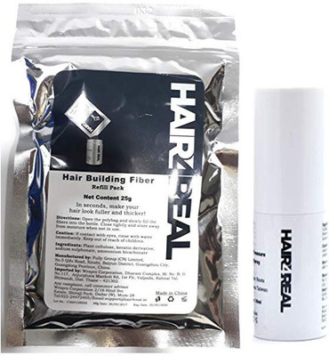 

Hair4real Hair Building Hair Fibres 25g Refill Pack with 30ml Hair Locking Spray (Dark Brown)(55 ml)