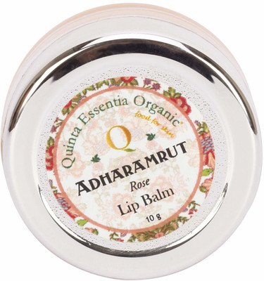 

QUINTA ESSENTIA ORGANIC Adharamrut Rose Lip Balm, 10 Grams Cacao Butter, Beeswax(Pack of: 1, 10 g)