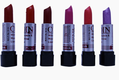 

COLOUR COIN long lasting Matte lipstick for Women Pack of 6(Multicolor)