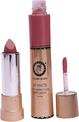 

COLORS QUEEN Lip Matte 2in1 Long Lasting Gloss & Matte Lipstick ( PEACH )(PEACH)