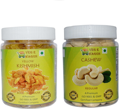 

Veg E Wagon Yellow Kishmish Bold Pre & Cashew Regular(250 Each)In Pet Jar Raisins, Cashews(500 g, Plastic Bottle)