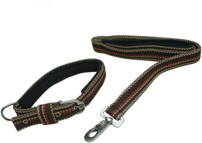 KLUG Dog Collar & Leash(, Brown