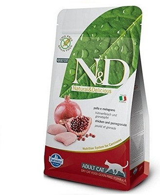 

Farmina N&D Grain Chicken and Pomegranate Adult Cat Food 1.5 kg Dry Cat Food