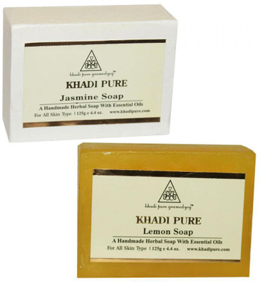 

Khadi Pure Herbal Jasmine And Lemon Soap Combo (250g) Pack 2(250 g, Pack of 2)