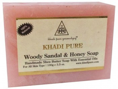 

Khadi Pure Herbal Woody Sandal & Honey Soap with Sheabutter - 125g(125 g)