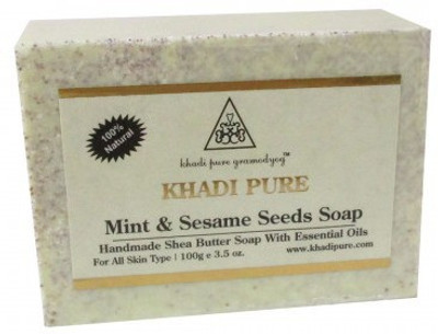 

Khadi Pure Herbal Mint & Sesame Seeds Soap with Sheabutter - 125g(125 g)