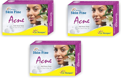 

Dr. Morepan Skin FIne Acne Clear Soap 75 gm ( Pack of 3 Pc)(225 g, Pack of 3)