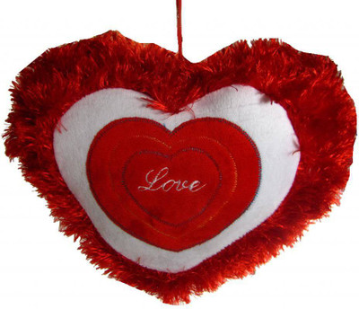 Tickles Polyester Fibre Quotes Cushion Pack of 1(Red)
