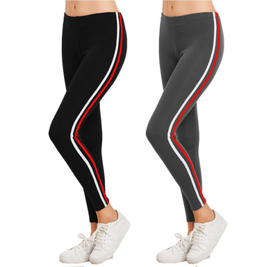 Eazy Trendz Striped Women Multicolor Tights