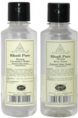 

Khadi Pure Herbal Cucumber And Rose Water Toner Combo (420ml) Pack 2(420 ml)