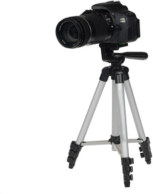 

Roboster Foldable Camera Tripod With Mobile Clip Holder Bracket, Fully Flexible Mount Cum Tripod, Standwith 3D Head & Quick Release Plate Tripod(Silver, Black, Supports Up to 2000 g)