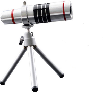 

TechGear Mini tripod Selfie stand Lens 18X Zoom Phone Telescope Telephoto Camera Lens + Tripod For All Smartphone Tripod(Silver, Supports Up to 500 g)