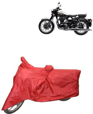A+ RAIN PROOF Two Wheeler Cover for Royal Enfield(Classic Chrome, Red)