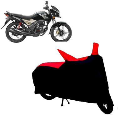 ANMEX Two Wheeler Cover for Honda(CB Shine, Black, Red)