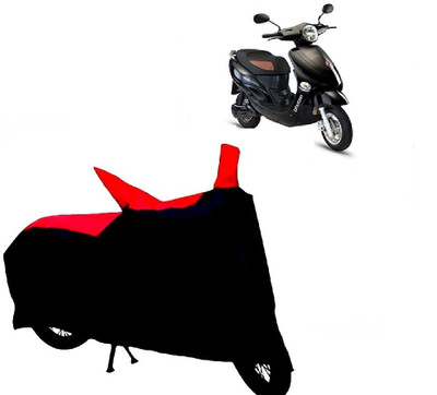 ANMEX Two Wheeler Cover for Hero(Electric, Black, Red)