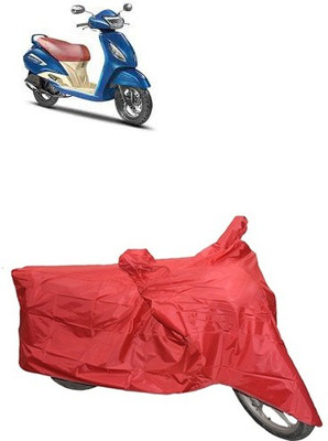carphoenix Two Wheeler Cover for TVS(Red)