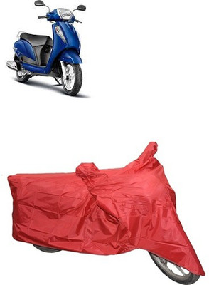 carphoenix Two Wheeler Cover for Suzuki(Red)