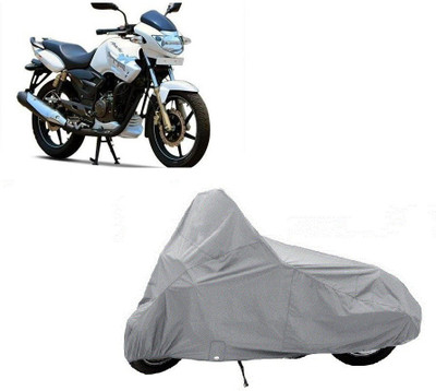 Auto Age Two Wheeler Cover for TVS(Apache RTR 180, Silver)